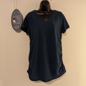 Blue maternity v-neck t-shirt